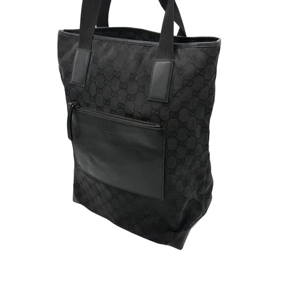 GUCCI Black Guccissima Monogram Nylon Tote Bag with leather*COA included - Picture 16 of 16